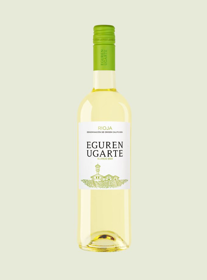 Botella de Blanco 2025 Eguren Ugarte, vino blanco joven Rioja Alavesa