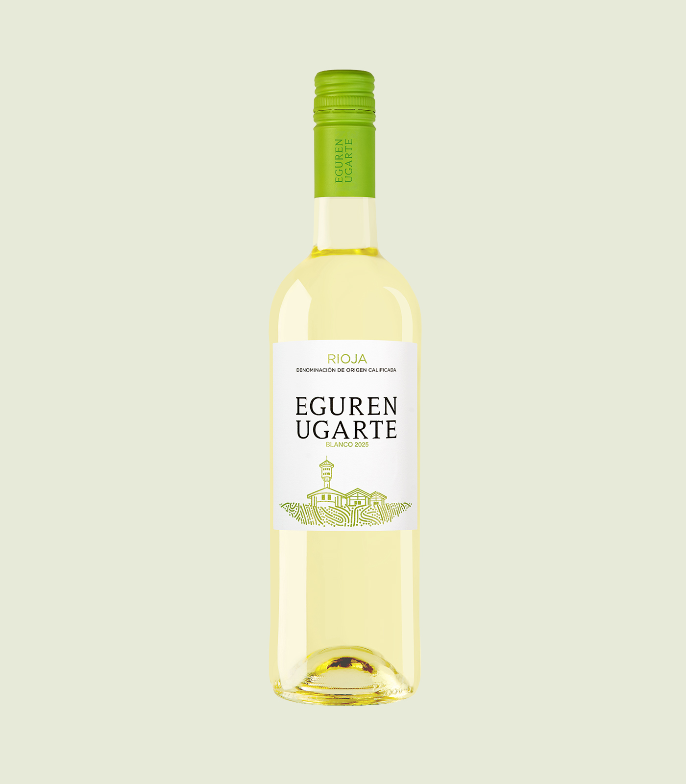 Botella de Blanco 2025 Eguren Ugarte, vino blanco joven Rioja Alavesa