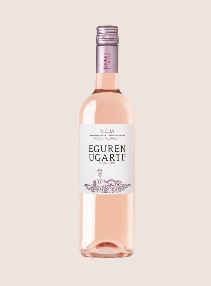 Botella de Rosado 2025 Eguren Ugarte, vino rosado joven Rioja Alavesa