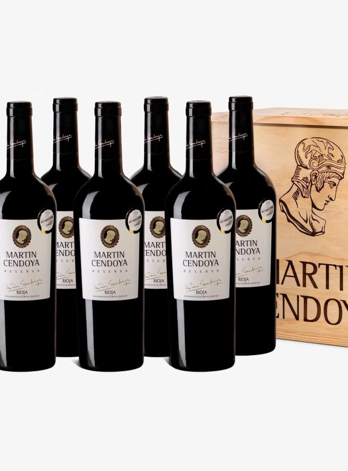 Martín Cendoya Reserva estuche de madera con 6 bot.