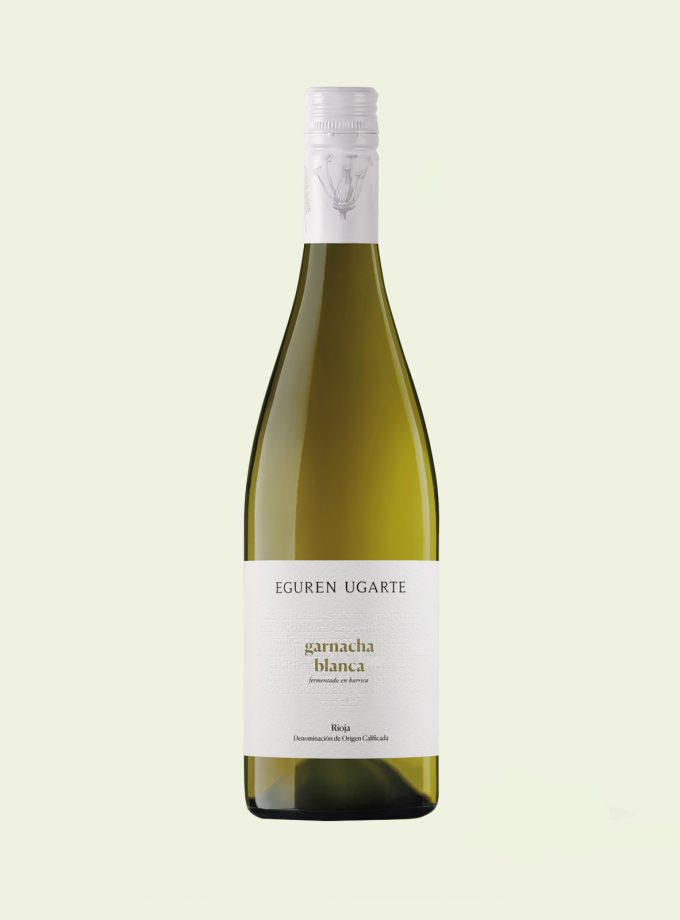 Botella de Garnacha Blanca 2023 Eguren Ugarte, vino blanco monovarietal Rioja Alavesa