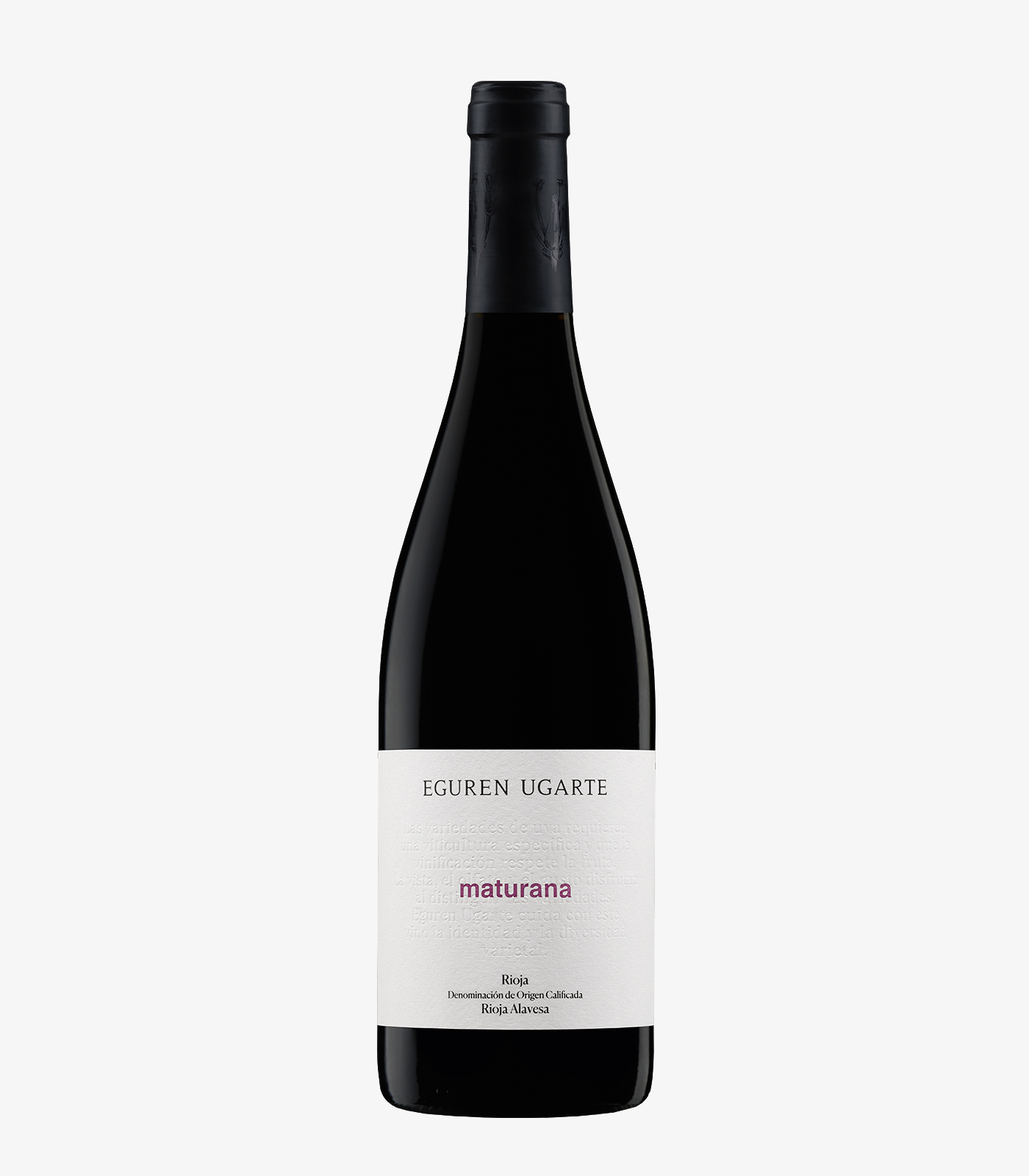 Botella de Maturana 2023 Eguren Ugarte, vino tinto monovarietal Rioja Alavesa
